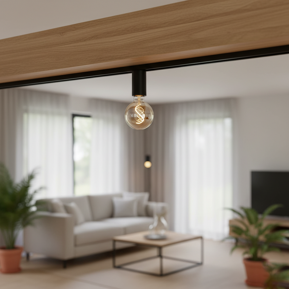 Viror Base – E27 Fitting – Zwart – 1-fase railverlichting Viror Base – E27 Fitting – Zwart – 1-fase railverlichting