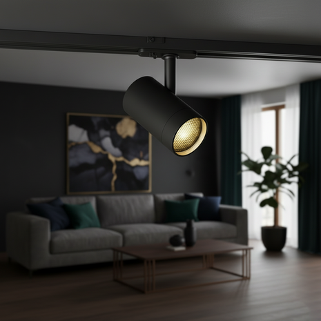 Qub Viror Mesh - 1-Phasen LED Schienenspot - GU10 - Schwarz - Kompakt & Modern - Dreh- & Schwenkbar - Deckenstrahler Innen Qub Viror Mesh - 1-Phasen LED Schienenspot - GU10 - Schwarz - Kompakt & Modern - Dreh- & Schwenkbar - Deckenstrahler Innen