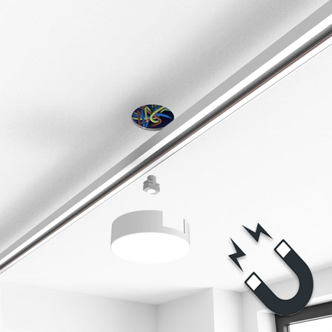 Round Ceiling Plate for 1-Circuit Track Lighting – White Round Ceiling Plate for 1-Circuit Track Lighting – White