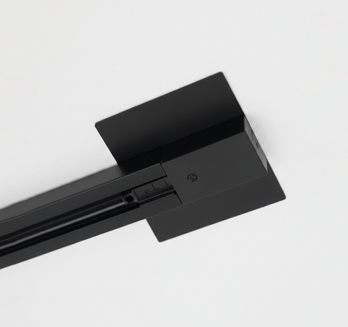 Qub Cover Plate Central Box Black Track Lighting - 10x10cm Qub Cover Plate Central Box Black Track Lighting - 10x10cm