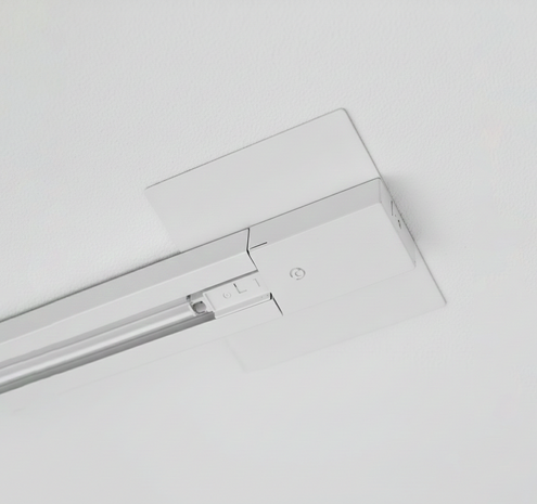 Afdekplaat Centraaldoos Universeel - wit - 10x10cm - o.a. geschikt voor railverlichting 1-fase en 3-fase