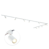 Qub Qub Focus III 1-Phasen Led Schienensystem - 500cm - 10x GU10 Spots - 5x 1m Schienen - L-Form - Deckenstrahler Weiss - Erweiterbar & flexibel - LED-kompatibel - Modernes Design Spot lampe