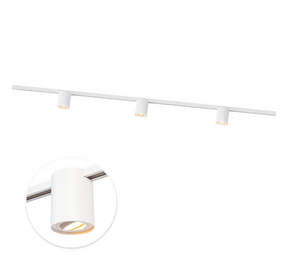 Qub Railverlichting set 300cm 3 Viror Orbit Spots GU10 Wit