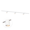 Qub Focus III 1-Fase Railverlichting - GU10 - 300cm - I-vorm - 3 Viror Orbit spots - Railsysteem - Wit Qub Focus III 1-Fase Railverlichting - GU10 - 300cm - I-vorm - 3 Viror Orbit spots - Railsysteem - Wit