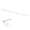 Qub Éclairage sur rail monophasé – GU10 – 300 cm – forme I – 5 spots Viror Mesh – système sur rail – Blanc