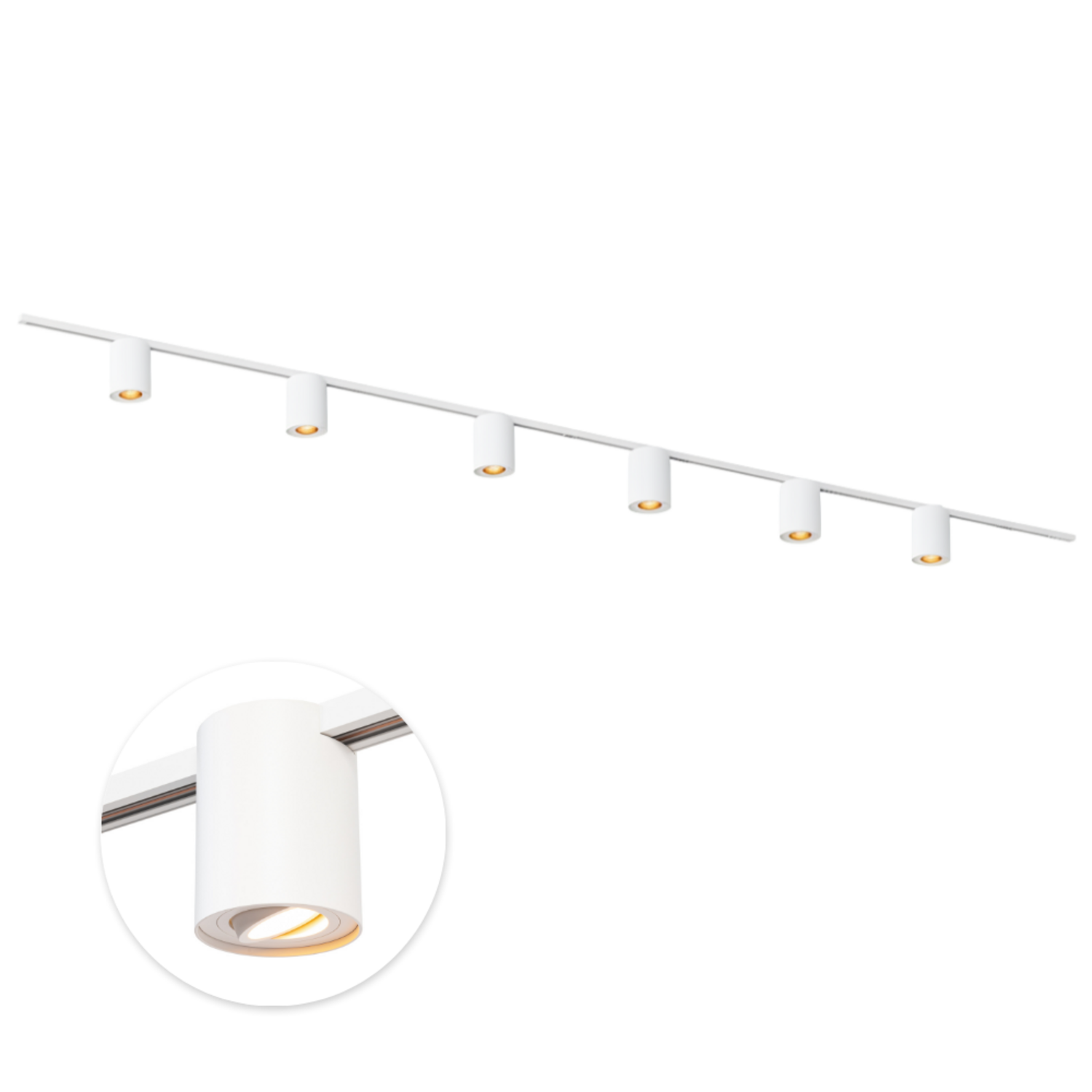 Qub Focus III – Système d’éclairage LED monophasé – 4 rails