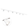 Qub 1-Fase Railverlichting - GU10 - 400cm - I-vorm - 6 Viror Duo spots - Railsysteem - Wit