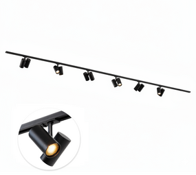 Qub Focus III 400cm 6 Viror Duo Spots GU10 Railverlichting Zwart Qub Focus III 400cm 6 Viror Duo Spots GU10 Railverlichting Zwart