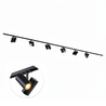 Qub Focus III 1-phase track lighting – GU10 – 400 cm – I-shape – 6 Viror Duo spots – track system – Black Qub Focus III 1-phase track lighting – GU10 – 400 cm – I-shape – 6 Viror Duo spots – track system – Black