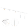 Qub 1-Fase Railverlichting - GU10 - 300cm - I-vorm - 3 Viror Mesh spots - 2 hanglampen - Railsysteem - Wit