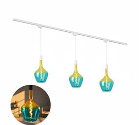 Qub Focus III 200cm  3 Aurora Hanglampen Railverlichting Wit