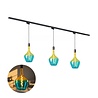 Qub Focus III 1-Phase Rail Lighting - E27 – 200 cm – I-shaped - 3 Aurora Pendant Lights - Rail System – Black Qub Focus III 1-Phase Rail Lighting - E27 – 200 cm – I-shaped - 3 Aurora Pendant Lights - Rail System – Black