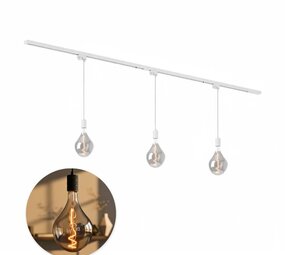 Qub Focus III 200cm 3 Vespera Hanglampen Railverlichting Wit Qub Focus III 200cm 3 Vespera Hanglampen Railverlichting Wit