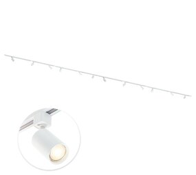 Qub Focus III 800 cm 12 Spots GU10 Schienenbeleuchtung Weiß Qub Focus III 800 cm 12 Spots GU10 Schienenbeleuchtung Weiß