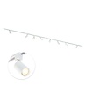Qub Focus III 1-phase track lighting - GU10 - 400cm - I-shape - 8spots - Track system - White Qub Focus III 1-phase track lighting - GU10 - 400cm - I-shape - 8spots - Track system - White