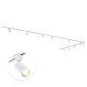 Qub Focus III 1-circuit track lighting - GU10 - 400cm - L-shape - 6 spots - Track system - White