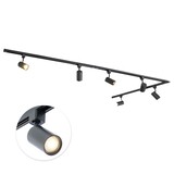 Qub Focus III 400cm 6 Spots L-Shape GU10 Track Lighting Black Qub Focus III 400cm 6 Spots L-Shape GU10 Track Lighting Black