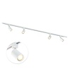 Qub Qub Focus III Monophasé Luminaire Plafonnier LED – 200cm - 4x GU10 Spot Sur Rail - 2x 1m Barre de Spot Plafond – I-Form - Plafonnier intérieur Blanc Moderne – Spots et Rails de Spots Qub Qub Focus III Monophasé Luminaire Plafonnier LED – 200cm - 4x GU10 Spot Sur Rail - 2x 1m Barre de Spot Plafond – I-Form - Plafonnier intérieur Blanc Moderne – Spots et Rails de Spots