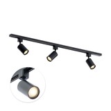 Qub Focus III 100cm 3 Spots GU10 Track Lighting Black Qub Focus III 100cm 3 Spots GU10 Track Lighting Black