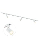 Qub Qub Focus III 1-Phasen Led Schienensystem - 200cm - 3x GU10 Spots - 2x 1m Schienen - I-Form - Deckenstrahler Weiss - Erweiterbar & flexibel - LED-kompatibel - Modernes Design Spot lampe
