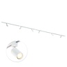 Qub Qub Focus III Monophasé Luminaire Plafonnier LED – 400cm - 6x GU10 Spot Sur Rail - 4x 1m Barre de Spot Plafond –  I-Form - Plafonnier intérieur Blanc Moderne – Spots et Rails de Spots