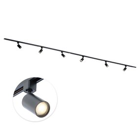 Qub Focus III 400cm 6 Spots I GU10 Railverlichting Zwart Qub Focus III 400cm 6 Spots I GU10 Railverlichting Zwart