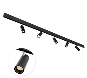 Qub Line Magneetrail - 2 Meter - 5x Railspot Single - Zwart - Zigbee - Smart verlichting Qub Line Magneetrail - 2 Meter - 5x Railspot Single - Zwart - Zigbee - Smart verlichting