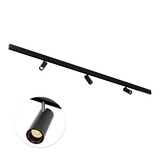 Qub Line Magnet-Schiene - 2 Meter - 3x Railspot Single - Schwarz - Zigbee - Smart Beleuchtung Qub Line Magnet-Schiene - 2 Meter - 3x Railspot Single - Schwarz - Zigbee - Smart Beleuchtung
