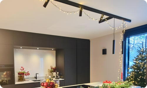 Magnetische railverlichting in de keuken