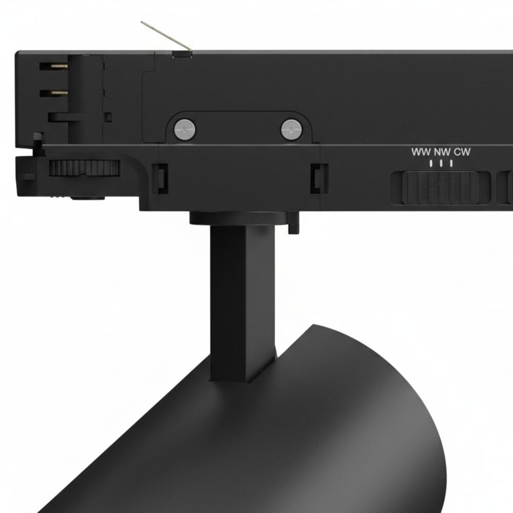 Beam Spot sur Rail – Noir – 3-Phasé – Dimmable – LED Intégrée – 2700K/3500K/5000K Beam Spot sur Rail – Noir – 3-Phasé – Dimmable – LED Intégrée – 2700K/3500K/5000K