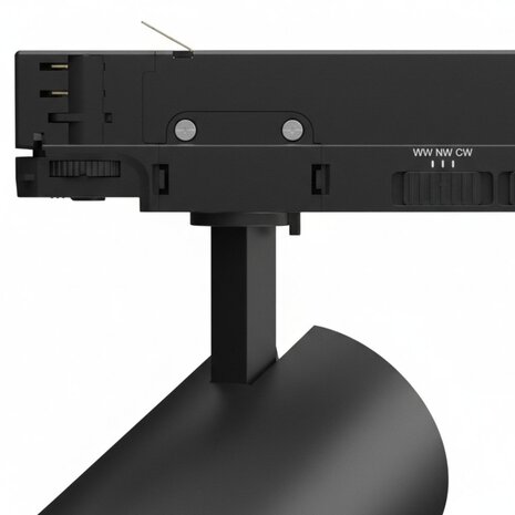 Beam Schienenstrahler – Schwarz – 3-Phasen – Dimmbar – Integrierte LED – 2700K/3500K/5000K Beam Schienenstrahler – Schwarz – 3-Phasen – Dimmbar – Integrierte LED – 2700K/3500K/5000K
