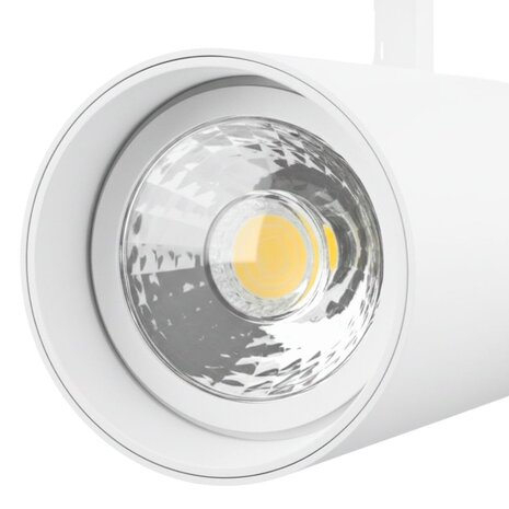 Qub Beam Railspot - Wit - 3-fase - Dimbaar - Geïntegreerde LED - 2700K/3500K/5000K Qub Beam Railspot - Wit - 3-fase - Dimbaar - Geïntegreerde LED - 2700K/3500K/5000K