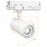 Qub Beam Railspot - Wit - 3-fase - Dimbaar - Geïntegreerde LED - 2700K/3500K/5000K Qub Beam Railspot - Wit - 3-fase - Dimbaar - Geïntegreerde LED - 2700K/3500K/5000K