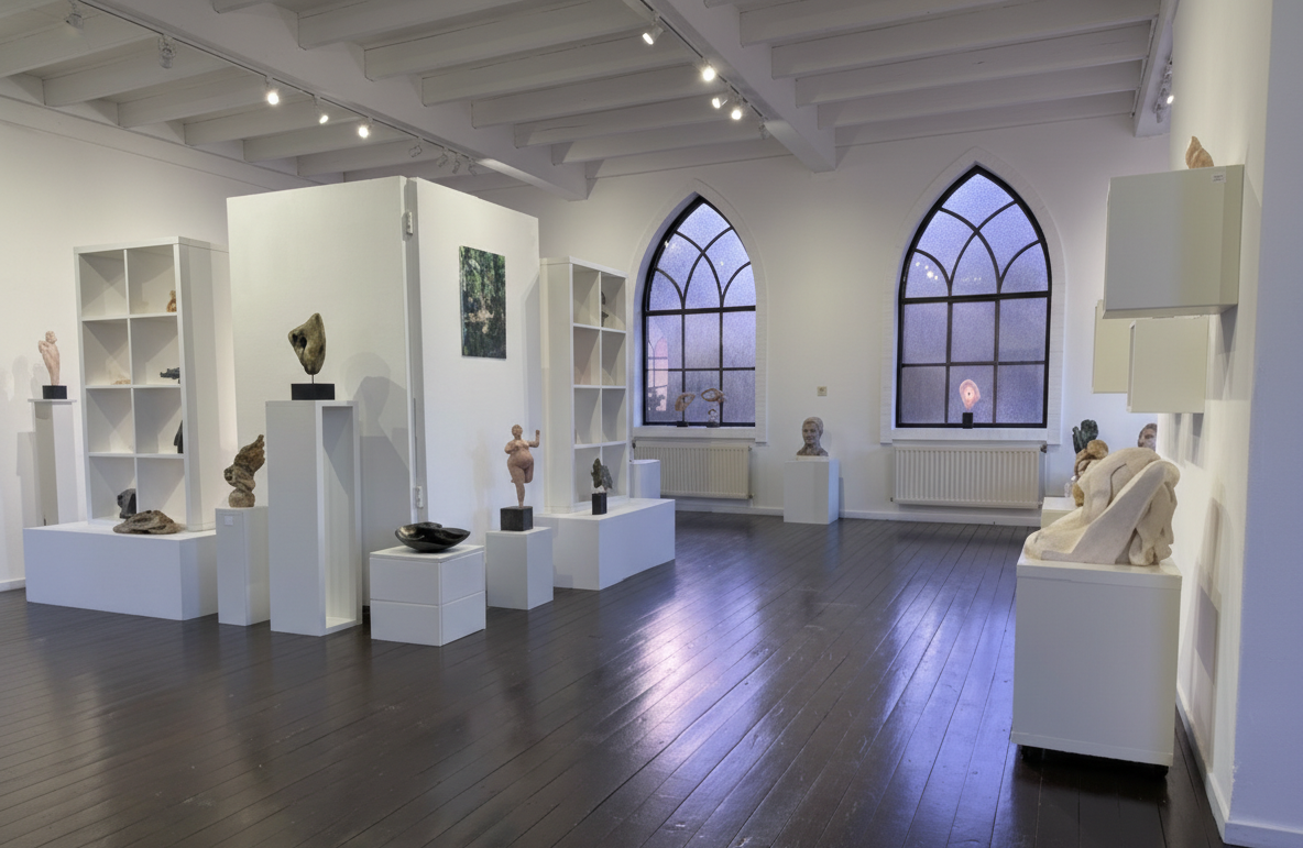 Kunstwerken uitgelicht met railverlichting