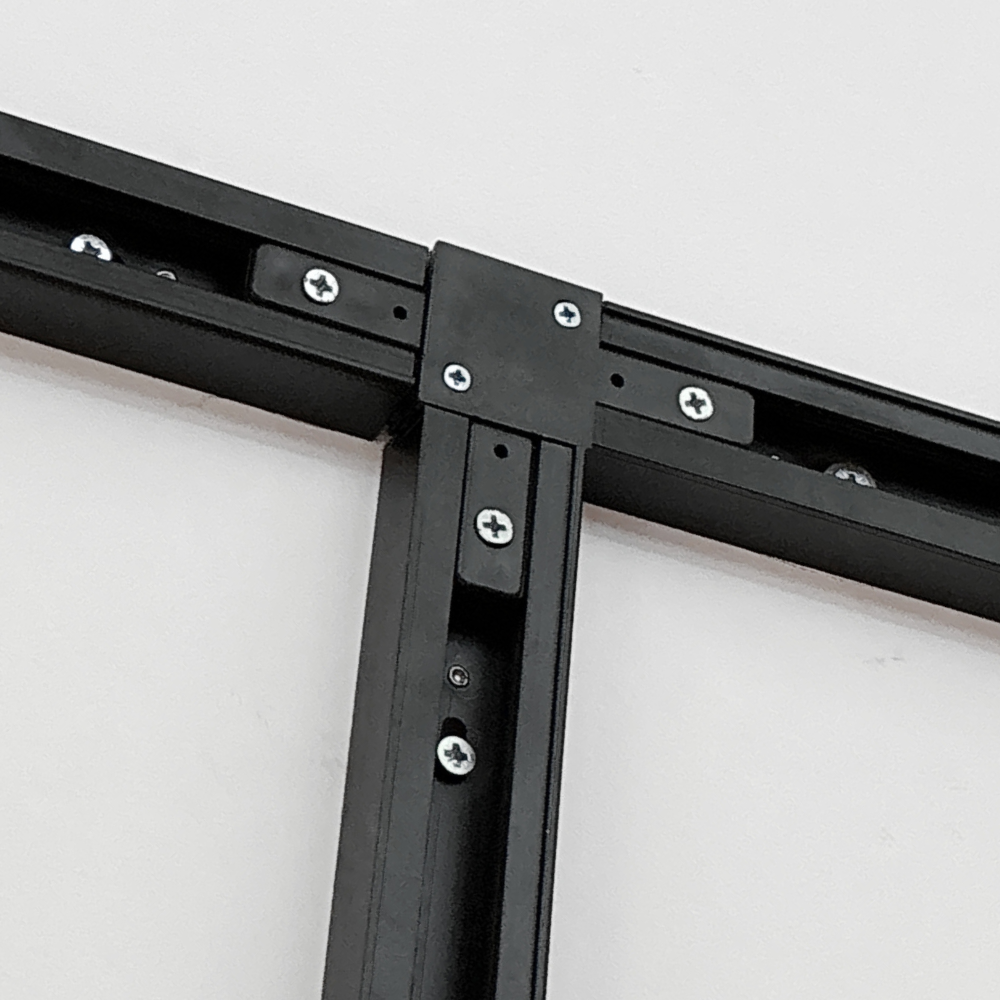 Connecteur en T pour éclairage sur rail Focus monophasé - Noir Connecteur en T pour éclairage sur rail Focus monophasé - Noir