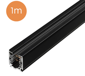 3-Phasen-Spannungsschienen - Aufbau - 1 Meter - Schwarz - Einzelschiene