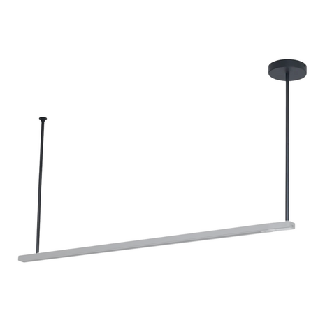 Ophangset met voeding voor 1 fase, 3 fase en magneet railverlichting - Zwart