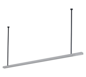 Kit de suspension pour éclairage sur rail monophasé, triphasé et magnétique - Noir