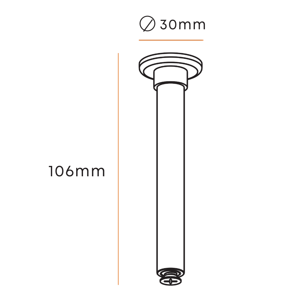Suspension kit 10.6 cm for 1 circuit, 3 circuit and magnetic track lighting - White Suspension kit 10.6 cm for 1 circuit, 3 circuit and magnetic track lighting - White