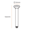 Suspension kit 10.6 cm for 1 circuit, 3 circuit and magnetic track lighting - White Suspension kit 10.6 cm for 1 circuit, 3 circuit and magnetic track lighting - White