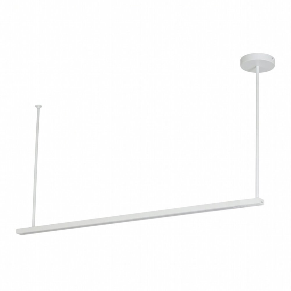 Kit de suspension avec alimentation pour éclairage sur rail monophasé, triphasé et magnétique - Blanc Kit de suspension avec alimentation pour éclairage sur rail monophasé, triphasé et magnétique - Blanc