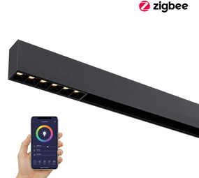 Line Dots 6 - Éclairage sur Rail Magnétique - 48V - Noir - Zigbee