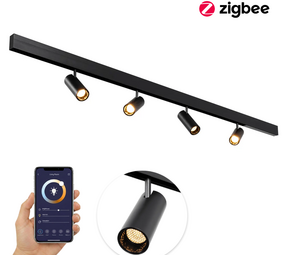 Qub Set de Rail Magnétique - 2 Mètres - 4x Spot de Rail