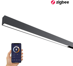 Qub Line Stripe 60 Zigbee Smart - Magneet Railverlichting - 48V - Zwart  - LED strip voor railverlichting