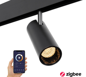 Qub Line Single Railspot - Smart Zigbee - Magnet-Schienenbeleuchtung - 48V - Schwarz