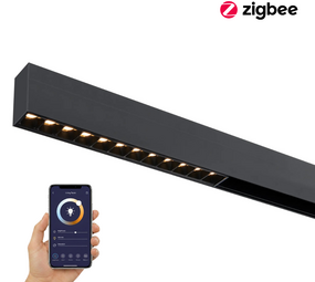 Qub Line Dots 12 - Magnetic Track Lighting - 48V - Black - Zigbee