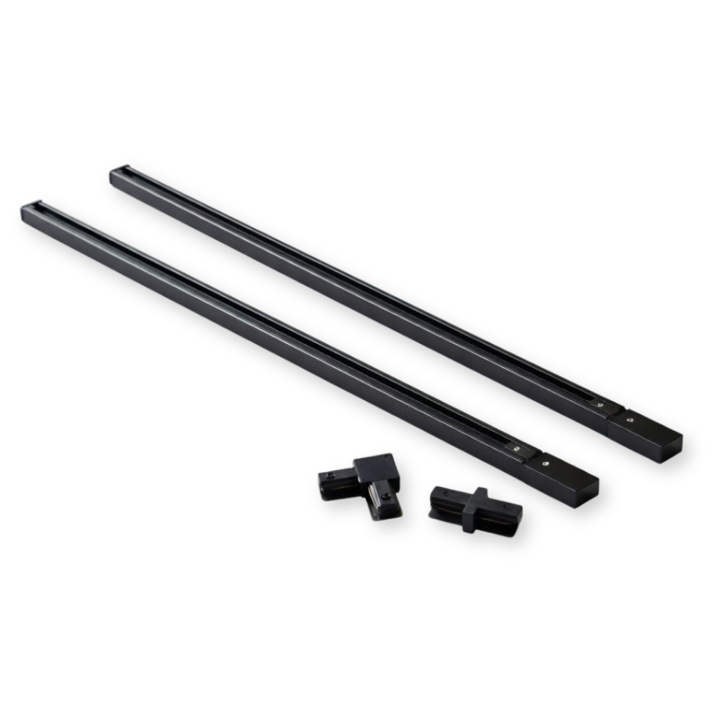 Starter Kit for 1-Phase Track Lighting – 2 Meters – Black