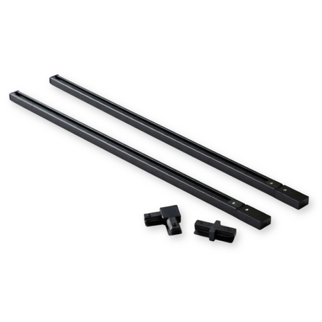 Kit de démarrage pour éclairage sur rail monophasé – 2 mètres – Noir