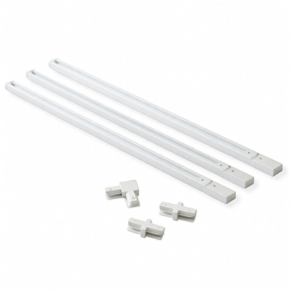 Kit de démarrage pour éclairage sur rail monophasé – 3 mètres – Blanc