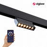 Qub Points en ligne réglables 6 - Éclairage sur rail magnétique - 48V - Noir - Zigbee